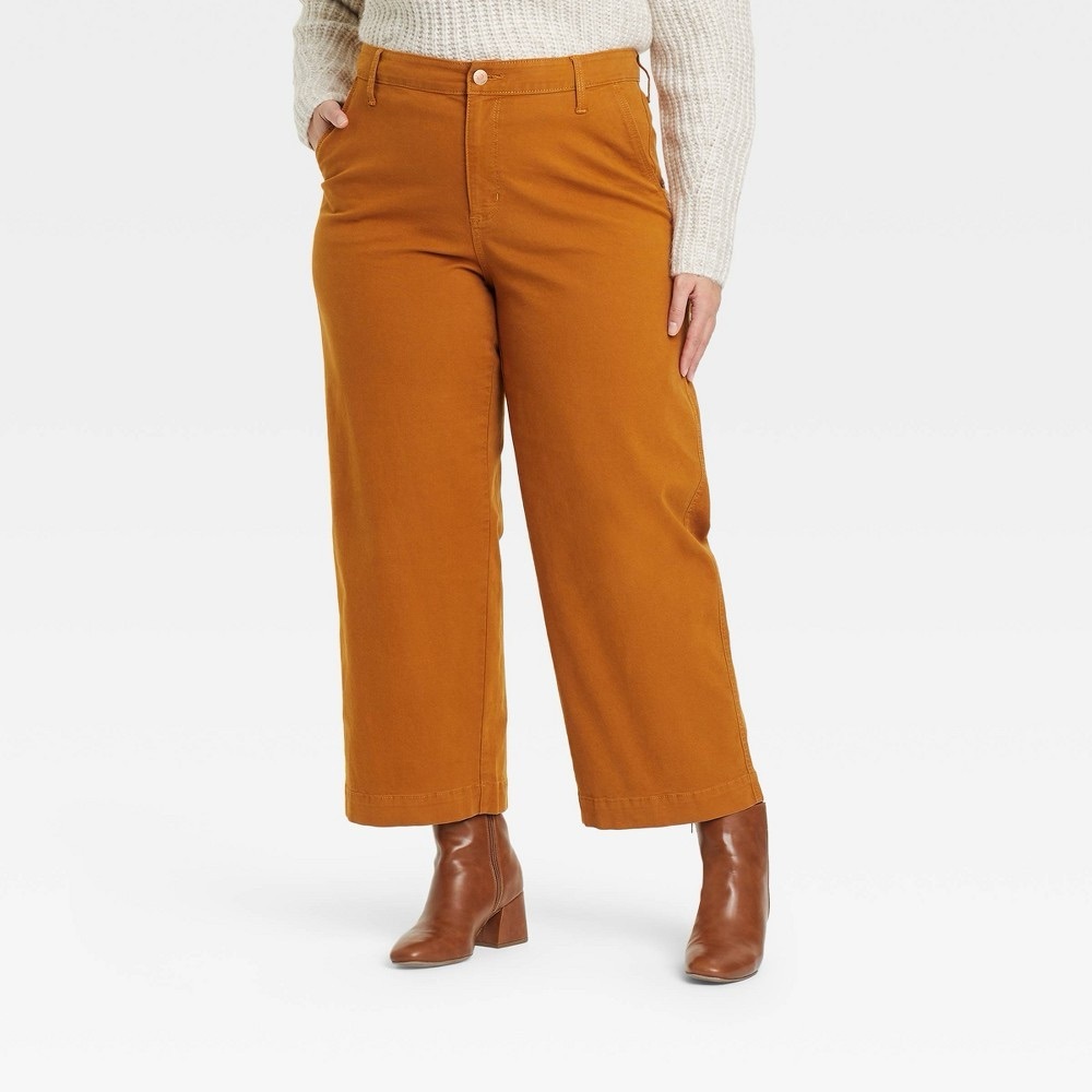 NWT Ava & Viv Plus Size High-Rise Wide Leg Pants - Size 26W